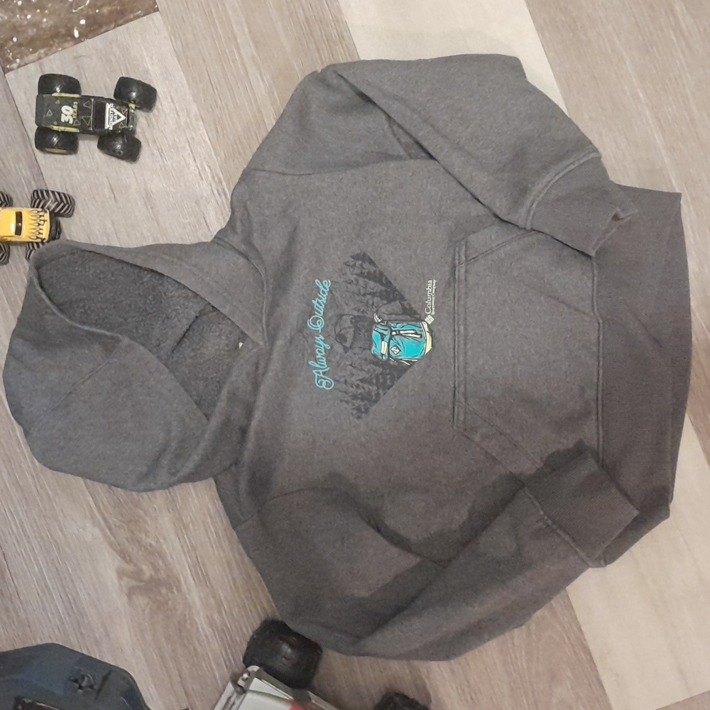 Columbia Gray Kids Pullover Hoodie XS